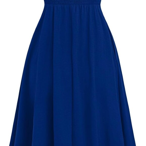 Plus Size V-Neck Sleeveless Maxi Dress with Pockets for Wedding and Formal - Picture 3 of 7